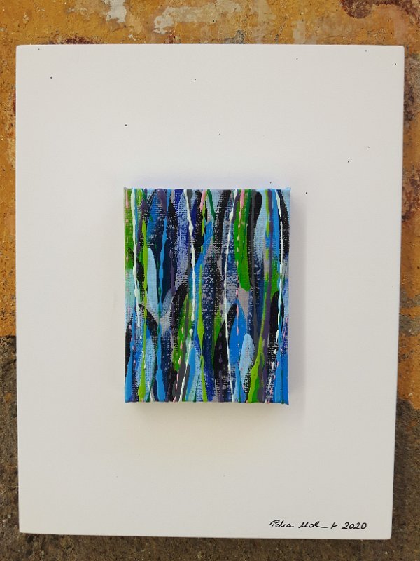 Coloured lines 30 2020 22x17 Acryl-Lack LW, SOLD
